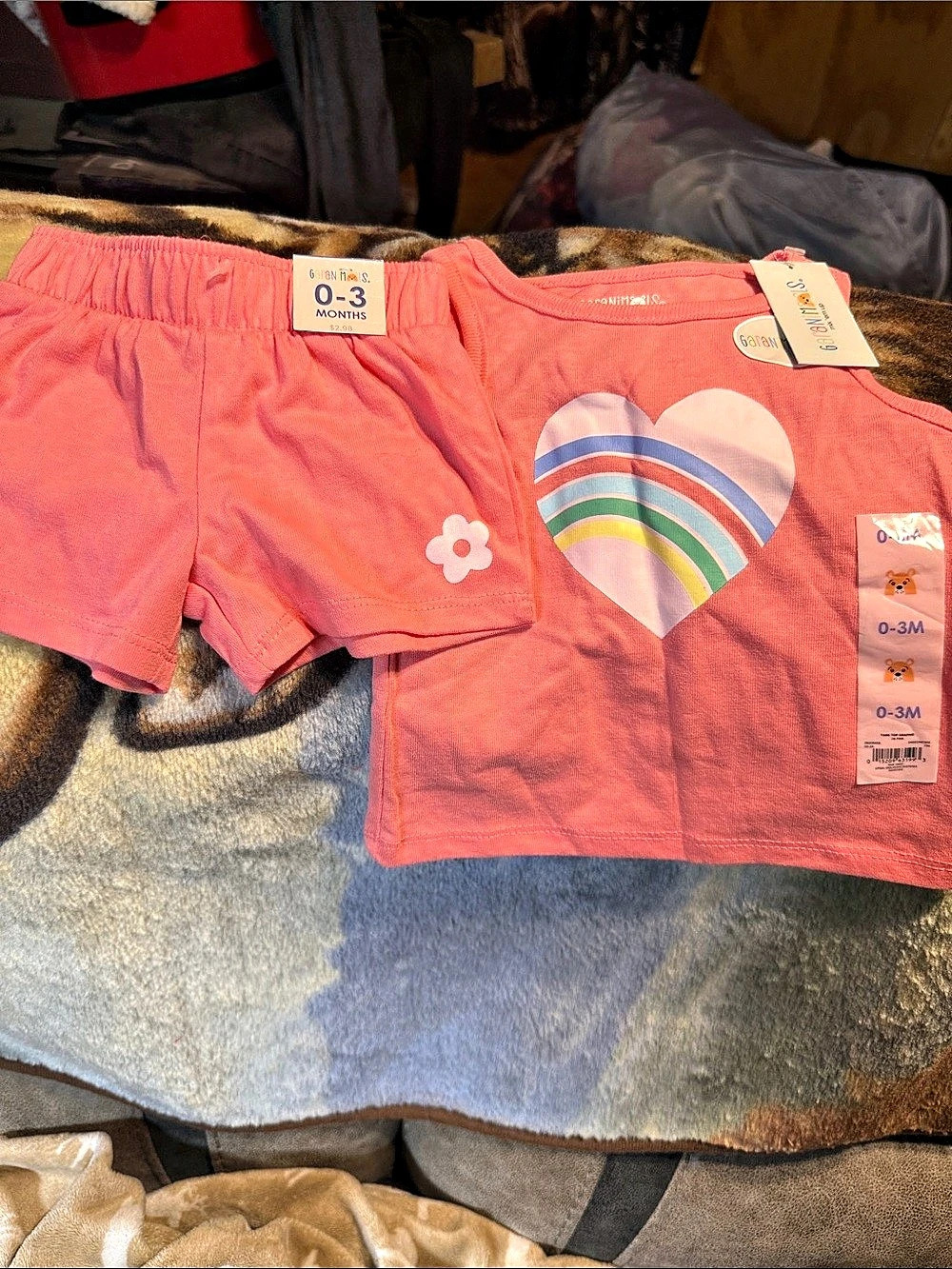 garanimals Baby 0-3M Rainbow Matching Set NWT